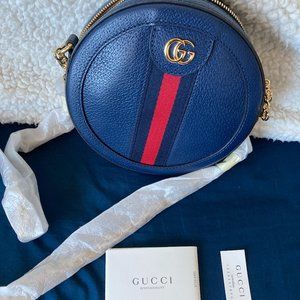 Gucci Ophidia Mini Round Shoulder Bag 100% Authentic New